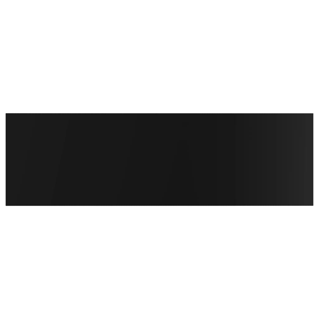 Bookshelf Boards 8 pcs High Gloss Black 100x30x1.5 cm Engineered Wood