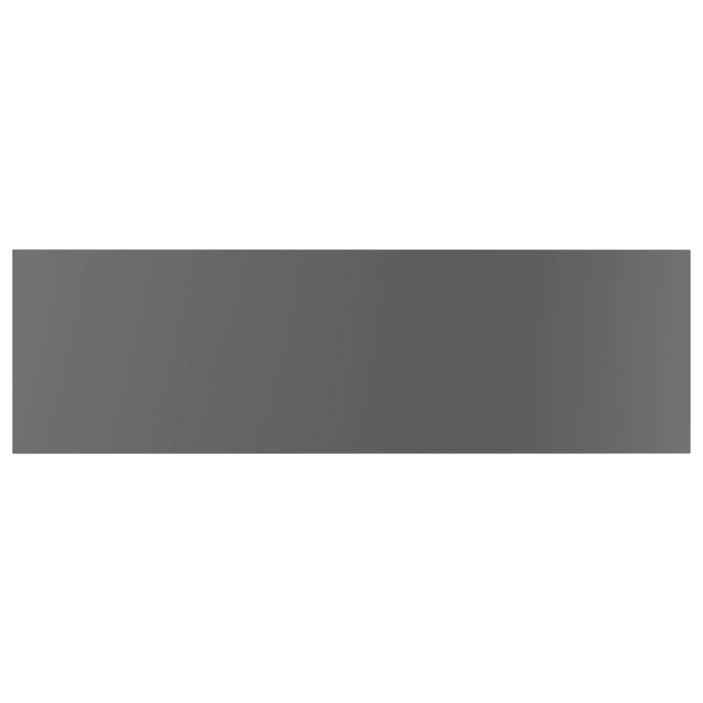 Bookshelf Boards 4 pcs High Gloss Grey 100x30x1.5 cm Engineered Wood