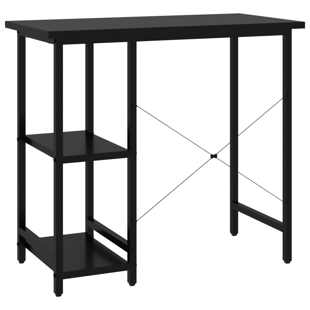 Computer Desk Black 80x40x72 cm MDF and Metal