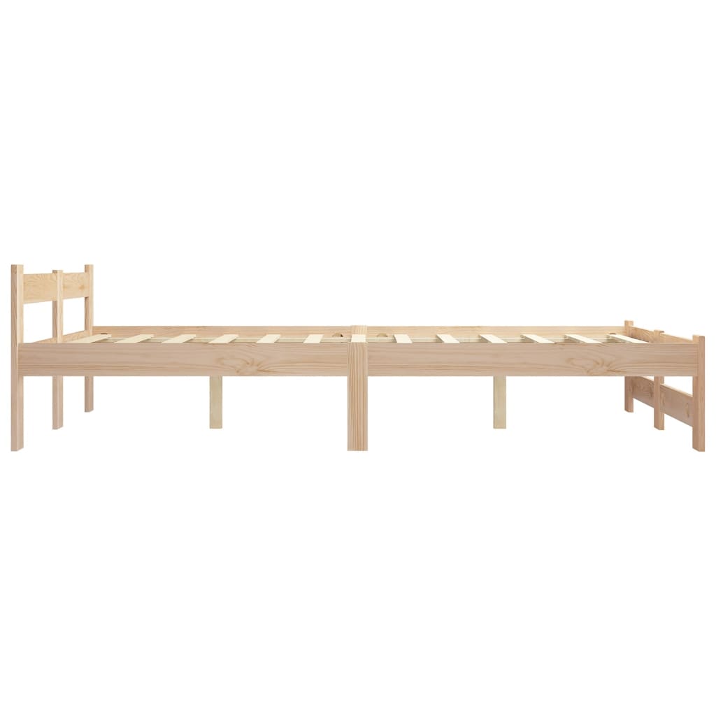 Bed Frame without Mattress Solid Pine Wood 120x200 cm