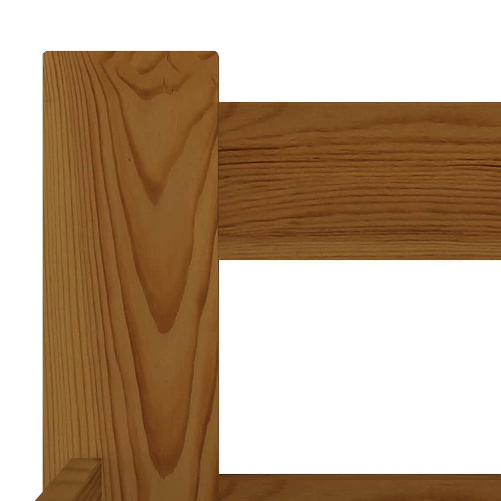 Bed Frame without Mattress Honey Brown Solid Pine Wood 200x200cm
