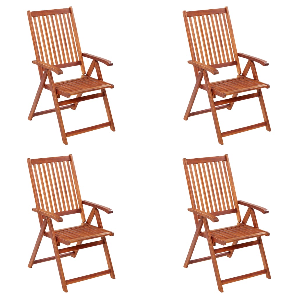 Outdoor Patio Wooden Foldable Garden Chairs Acacia Wood Seats 2 3 4 6 8 pcs