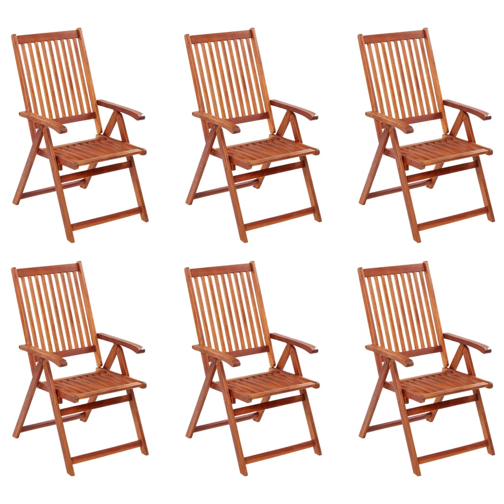Outdoor Patio Wooden Foldable Garden Chairs Acacia Wood Seats 2 3 4 6 8 pcs