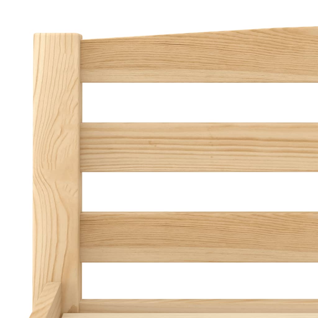 Bed Frame without Mattress Solid Pinewood 90x200 cm