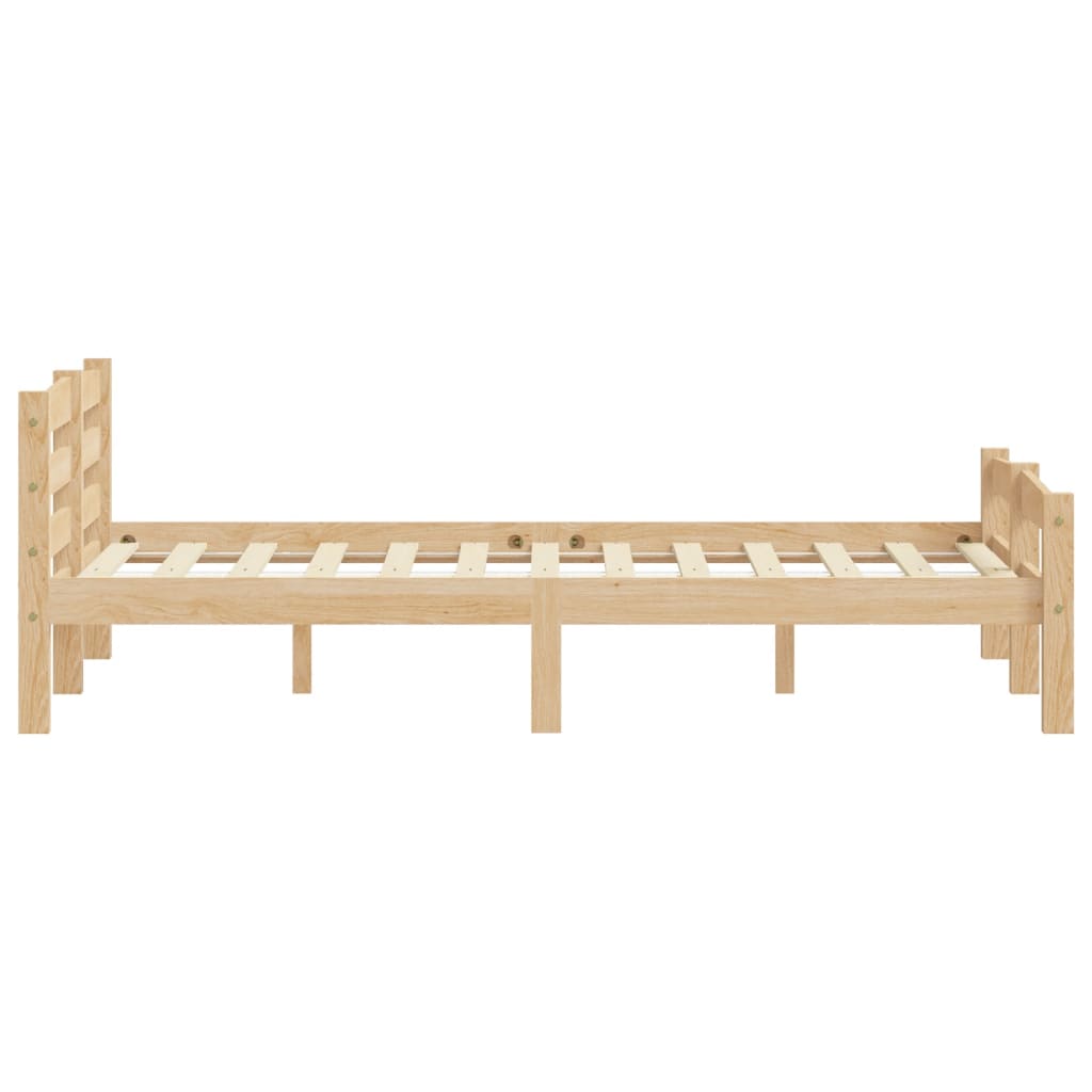 Bed Frame without Mattress Solid Pinewood 160x200 cm