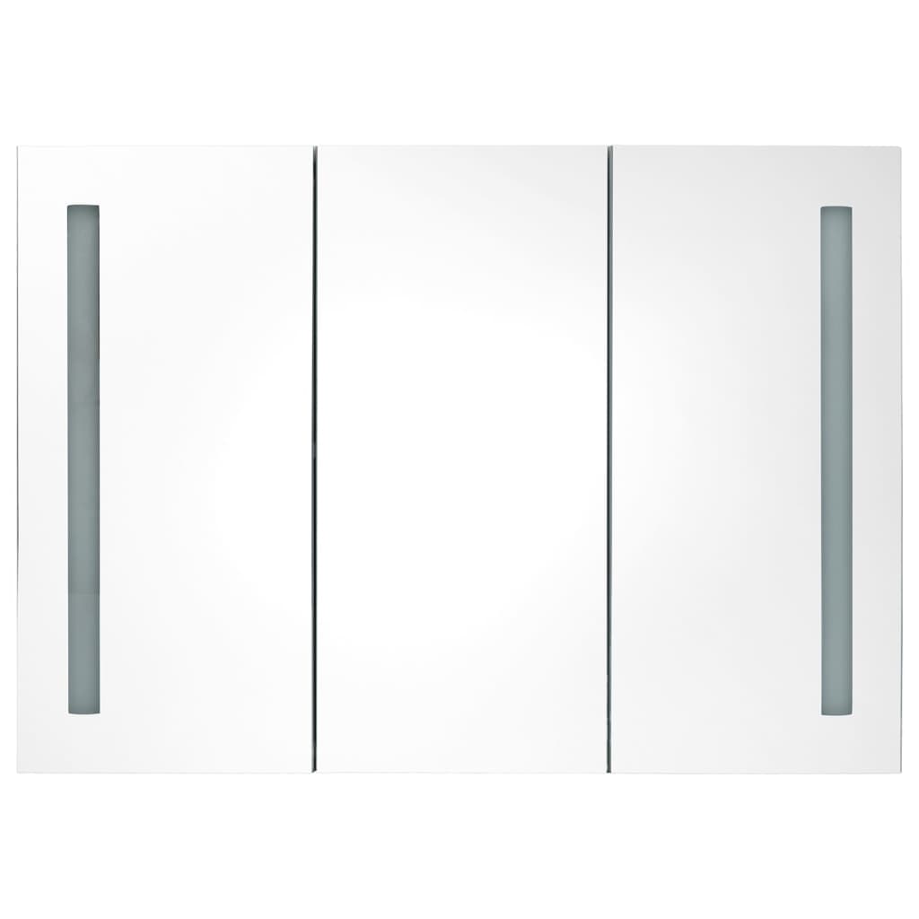 LED Bathroom Mirror Cabinet 89x14x62 cm Oak
