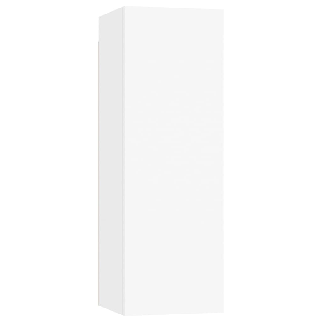 TV Cabinets 2 pcs White 30.5x30x90 cm Engineered Wood