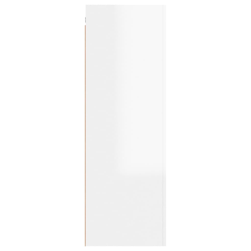 TV Cabinet High Gloss White 30.5x30x90 cm Engineered Wood