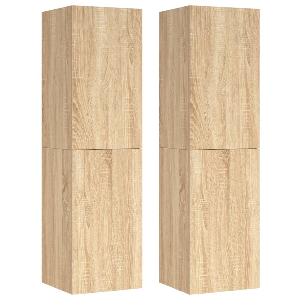 TV Cabinets 2 pcs Sonoma Oak 30.5x30x110 cm Engineered Wood