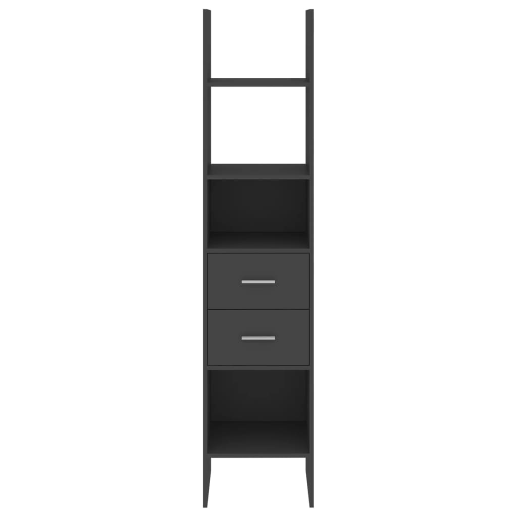 Book Cabinet Grey 40x35x180 cm Engineered Wood