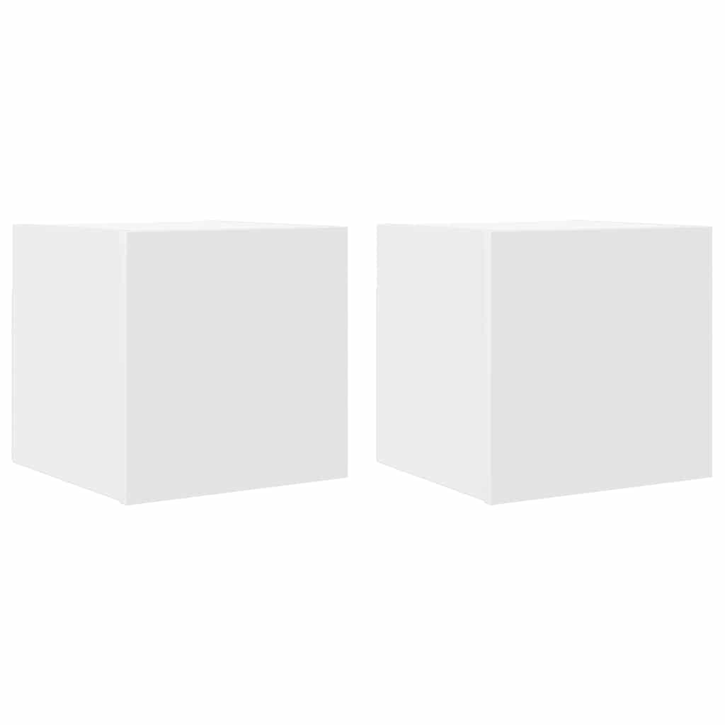 Wall Mounted TV Cabinets 2 pcs White 30.5x30x30 cm