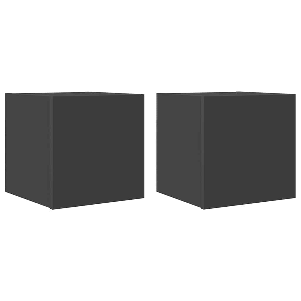 Wall Mounted TV Cabinets 2 pcs Grey 30.5x30x30 cm