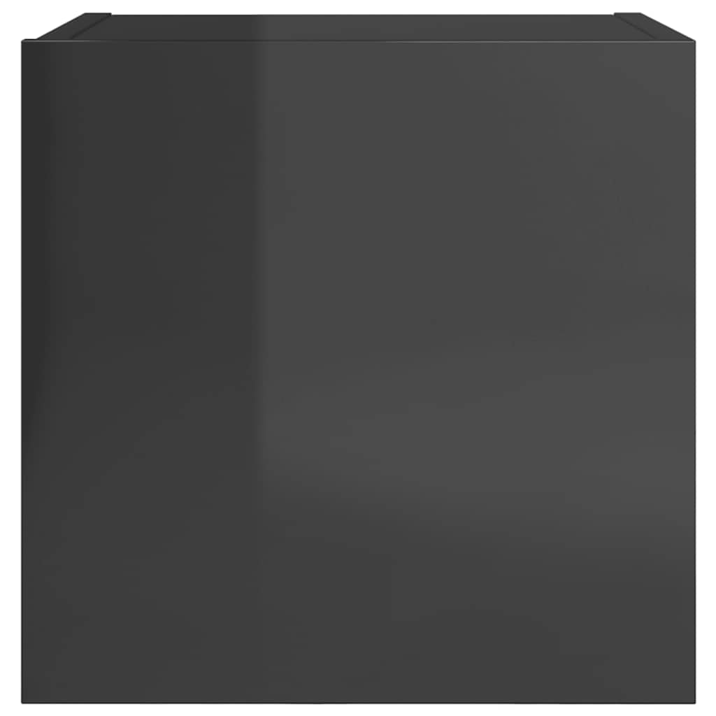 Wall Mounted TV Cabinets 2 pcs High Gloss Grey 30.5x30x30 cm