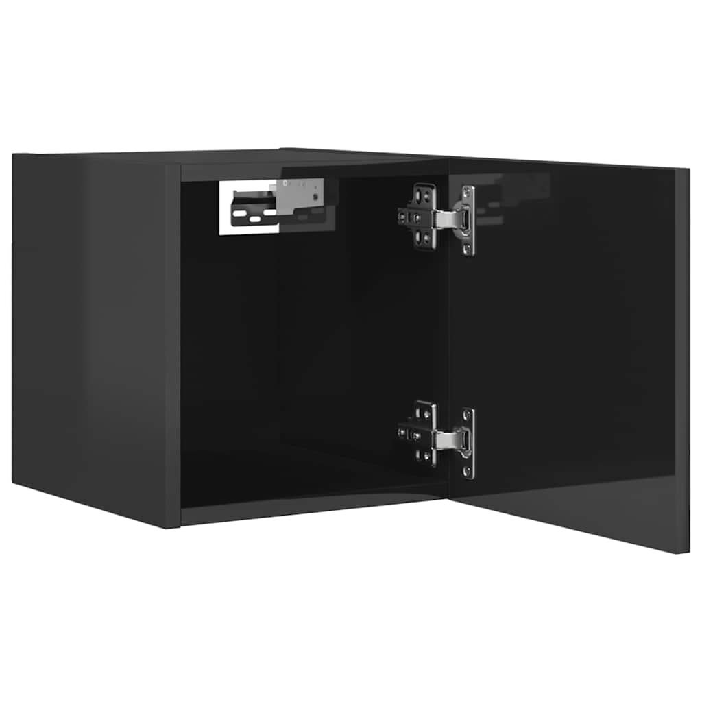 Wall Mounted TV Cabinets 2 pcs High Gloss Grey 30.5x30x30 cm