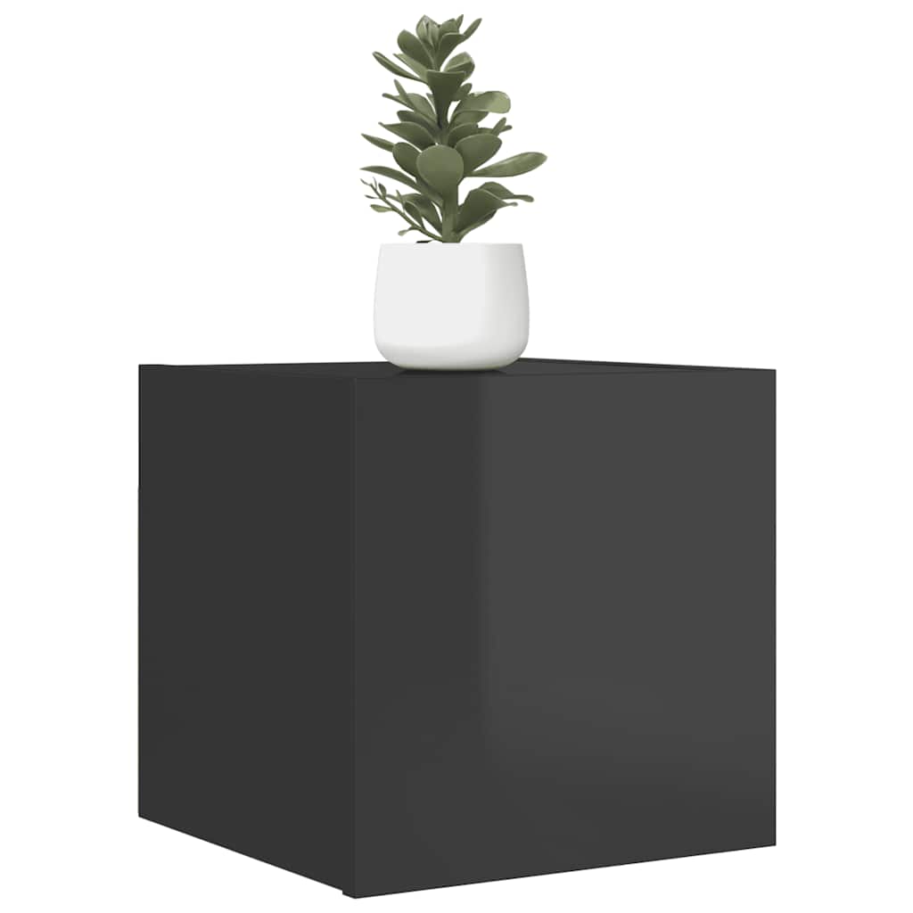 Wall Mounted TV Cabinets 2 pcs High Gloss Grey 30.5x30x30 cm