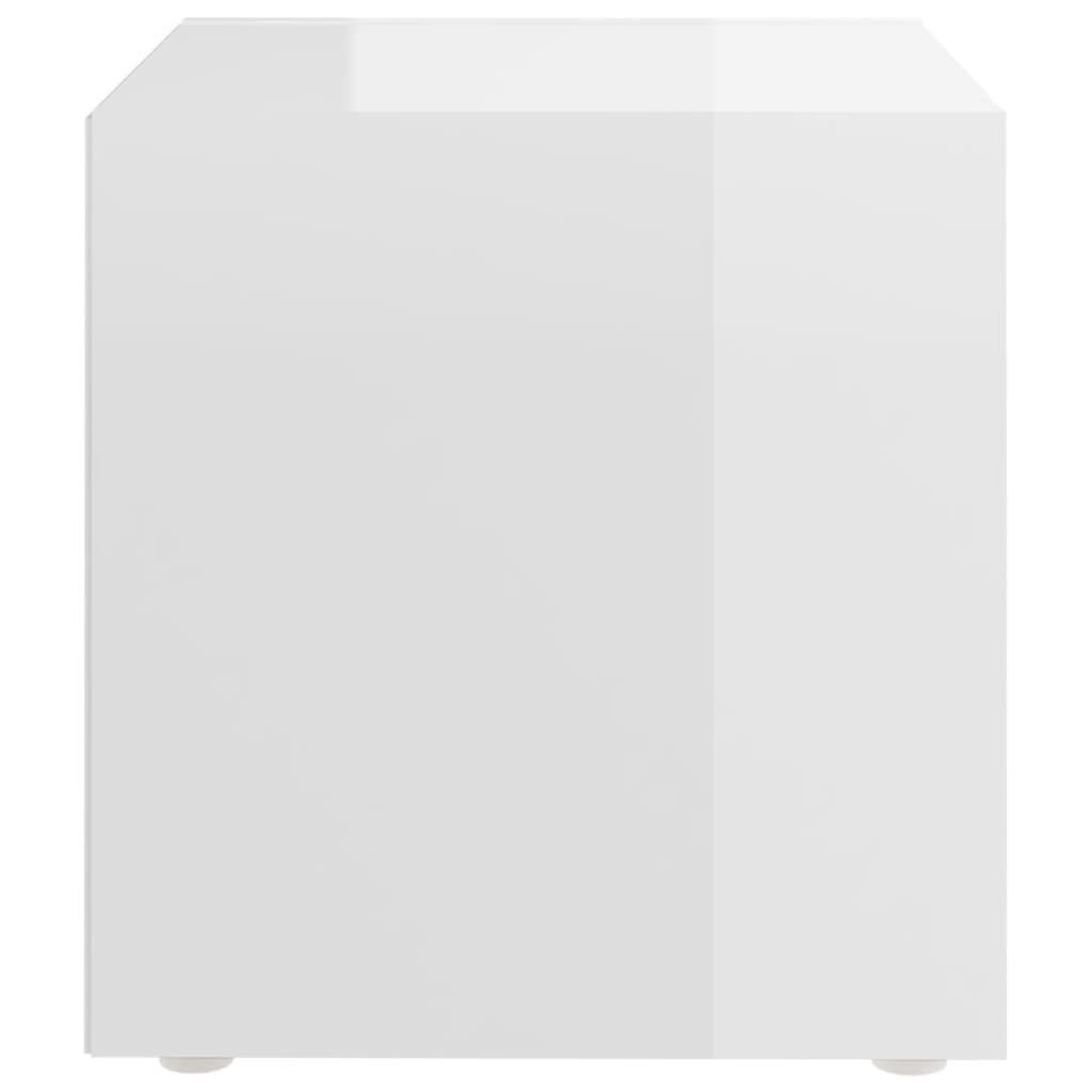 TV Cabinet High Gloss White 37x35x37 cm Engineered Wood