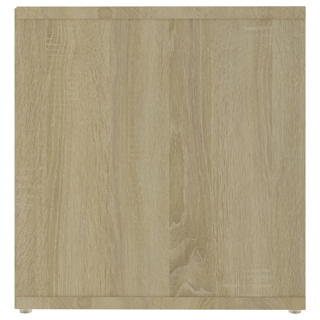 TV Cabinet White and Sonoma Oak 72x35x36.5 cm Engineered Wood