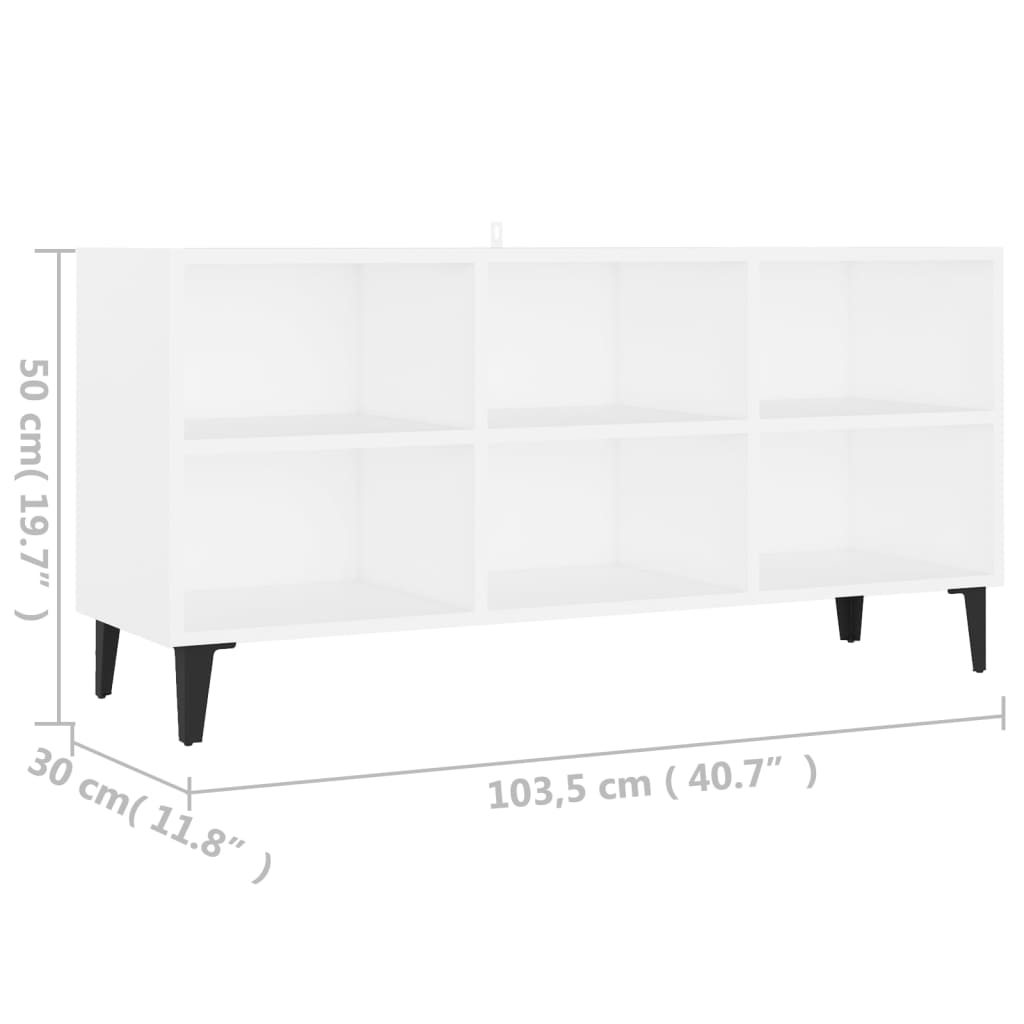 Modern Wooden TV Tele Stand Media Unit Cabinet With 6 Storage Compartments Wood