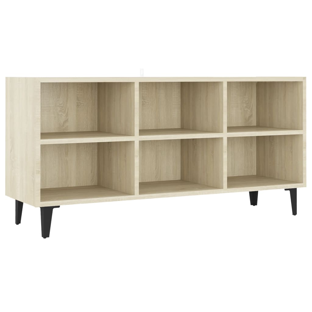 Modern Wooden TV Tele Stand Media Unit Cabinet With 6 Storage Compartments Wood
