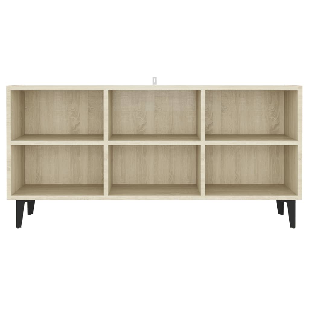 Modern Wooden TV Tele Stand Media Unit Cabinet With 6 Storage Compartments Wood