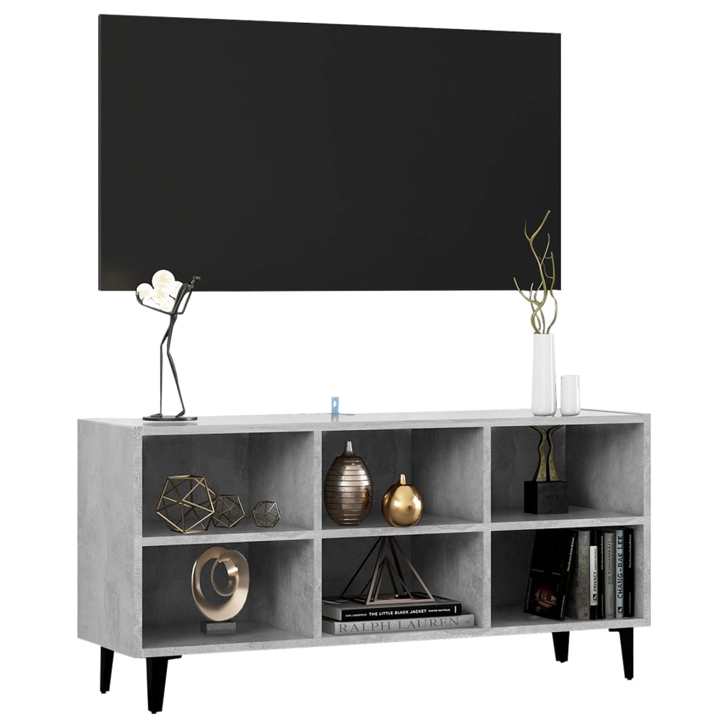 Modern Wooden TV Tele Stand Media Unit Cabinet With 6 Storage Compartments Wood