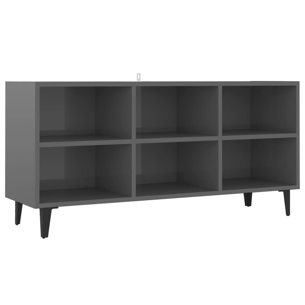 Modern Wooden TV Tele Stand Media Unit Cabinet With 6 Storage Compartments Wood