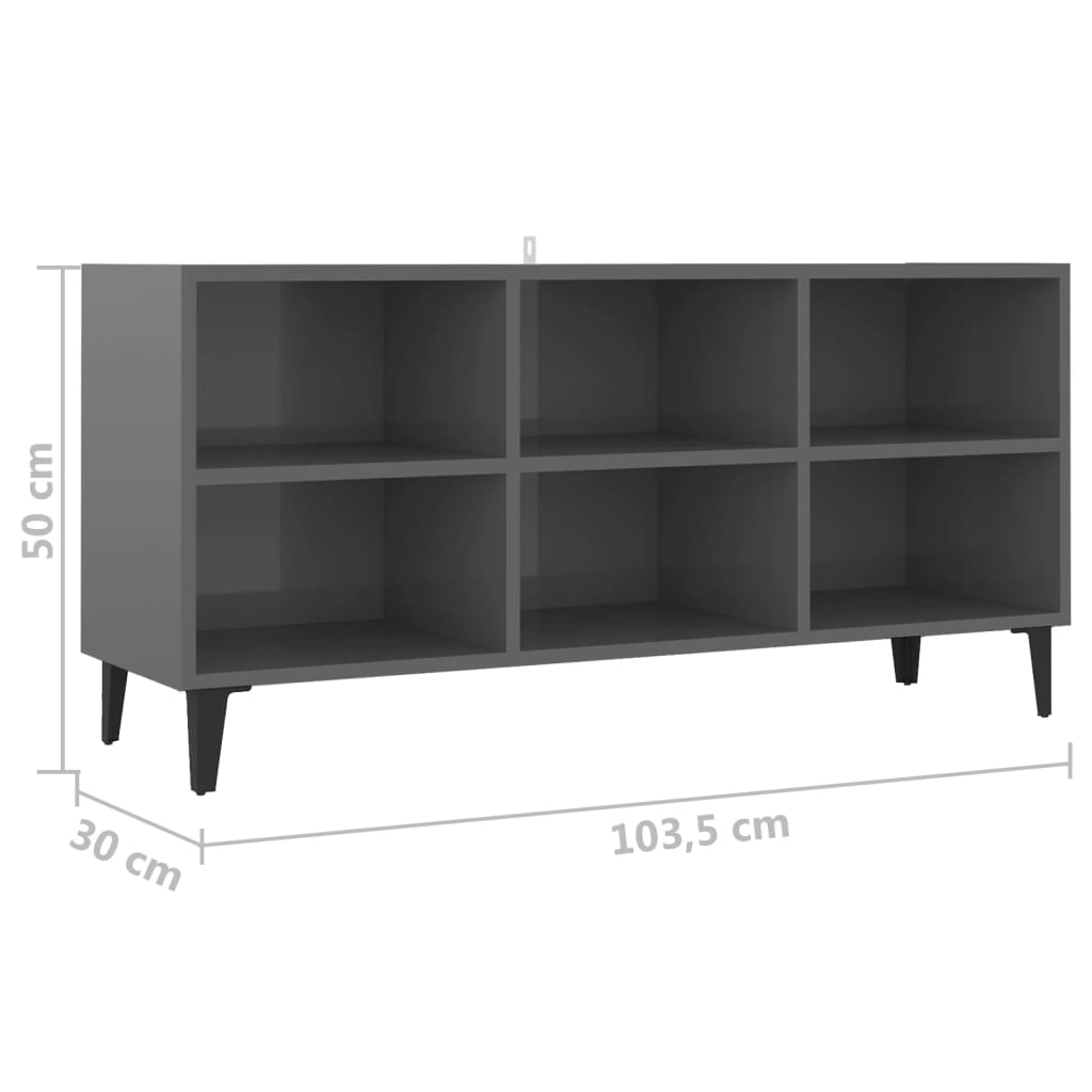 Modern Wooden TV Tele Stand Media Unit Cabinet With 6 Storage Compartments Wood
