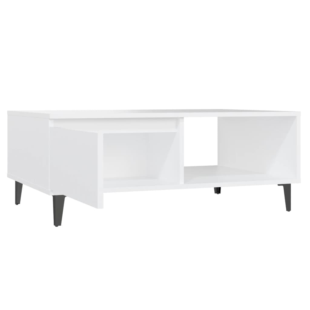 Modern Wooden Living Room Coffee Table With Closed & Open Storage Compartments