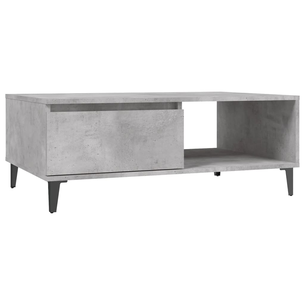 Modern Wooden Living Room Coffee Table With Closed & Open Storage Compartments