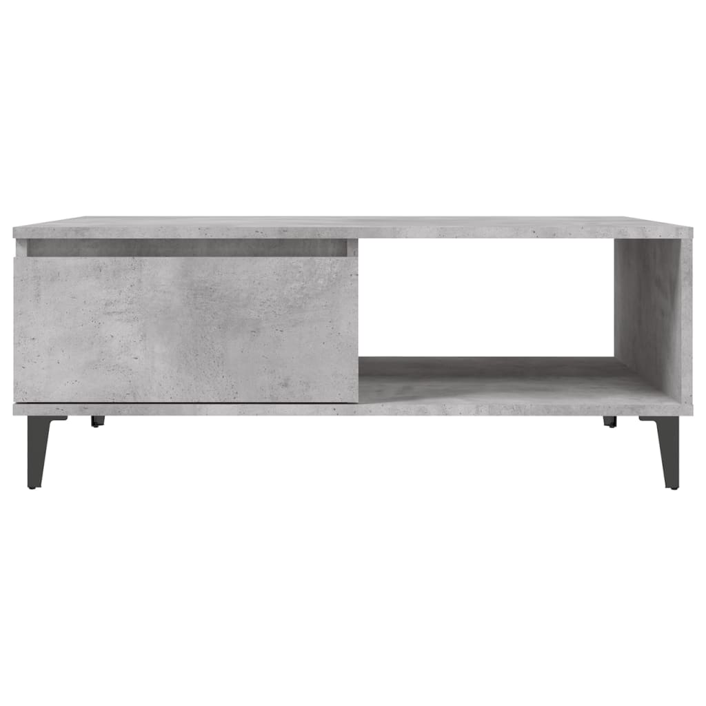 Modern Wooden Living Room Coffee Table With Closed & Open Storage Compartments