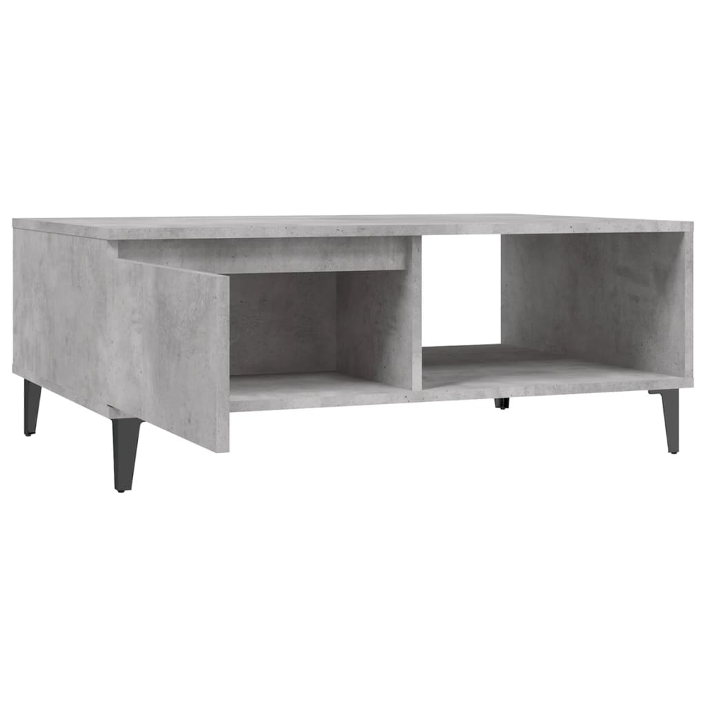 Modern Wooden Living Room Coffee Table With Closed & Open Storage Compartments