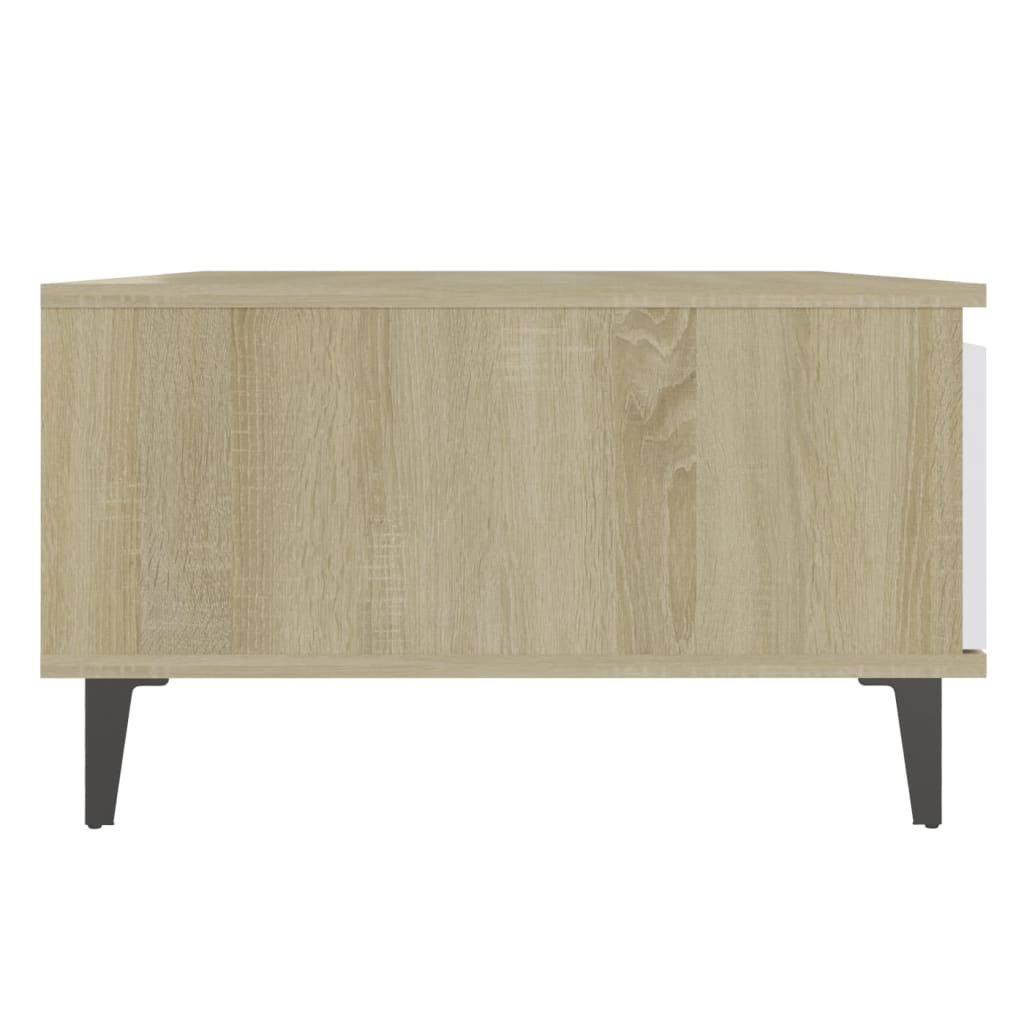 Modern Wooden Living Room Coffee Table With Closed & Open Storage Compartments