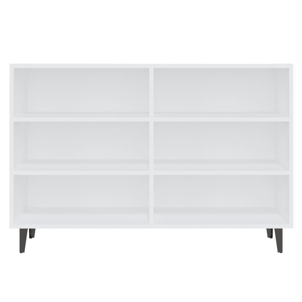 Modern Wooden Open Sideboard Storage Cabinet Unit With 6 Compartments