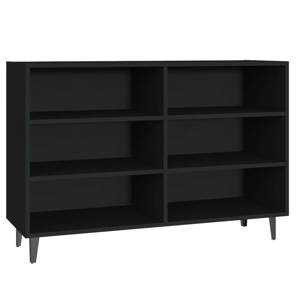 Modern Wooden Open Sideboard Storage Cabinet Unit With 6 Compartments