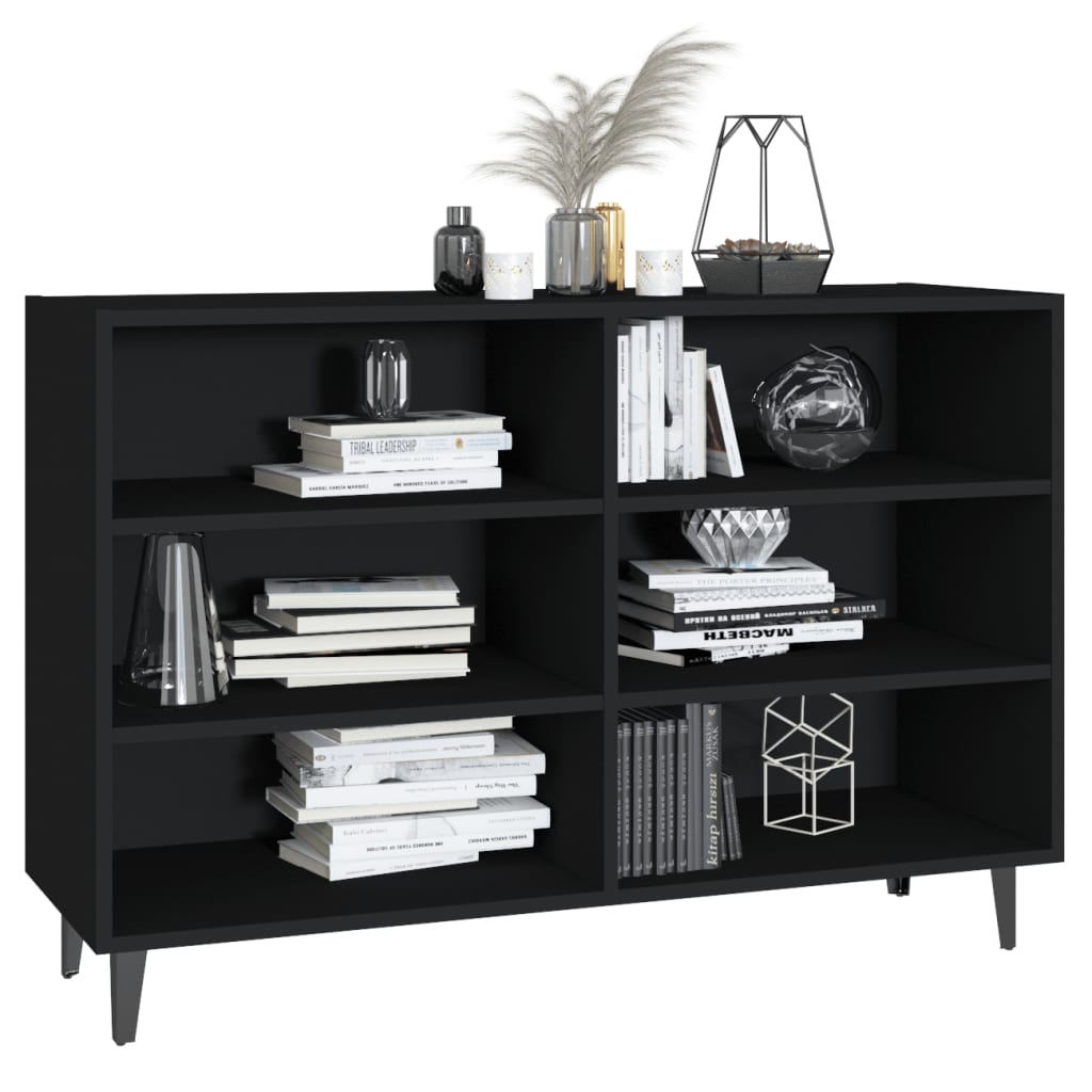 Modern Wooden Open Sideboard Storage Cabinet Unit With 6 Compartments