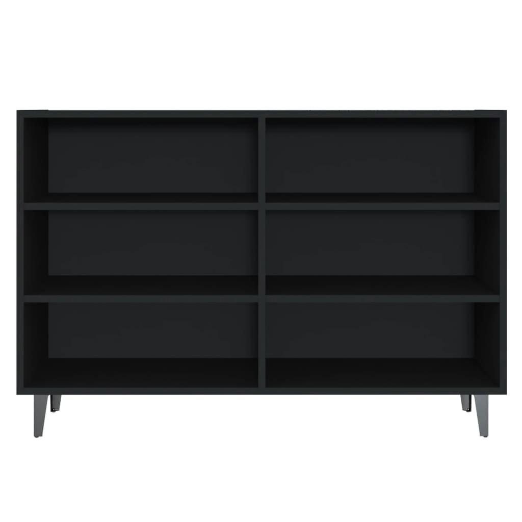 Modern Wooden Open Sideboard Storage Cabinet Unit With 6 Compartments