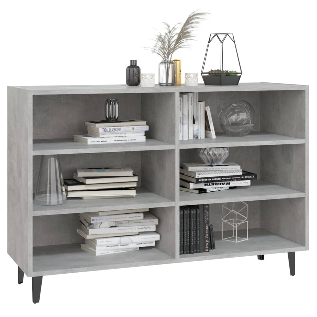 Modern Wooden Open Sideboard Storage Cabinet Unit With 6 Compartments