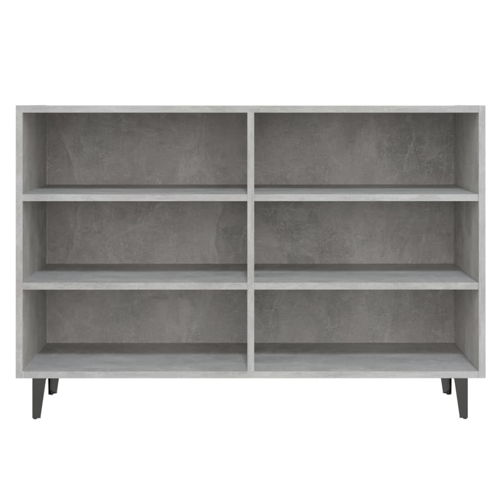 Modern Wooden Open Sideboard Storage Cabinet Unit With 6 Compartments