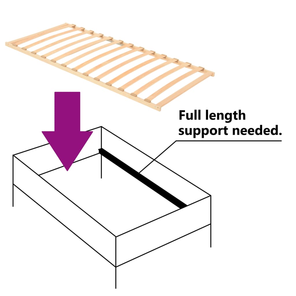 Slatted Bed without Mattress Base with 13 Slats 90x200cm