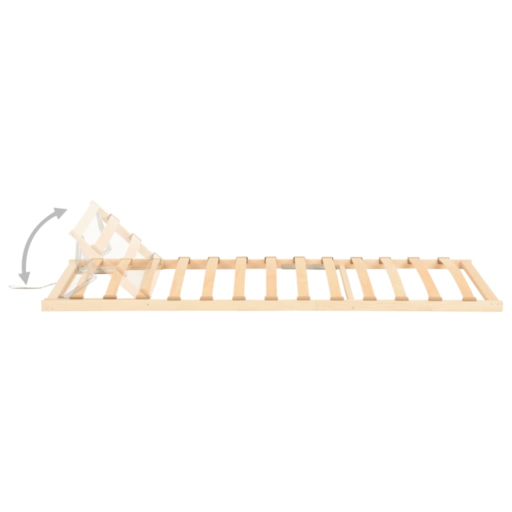 Slatted Bed without Mattress Base Adjustable Head 80x200cm