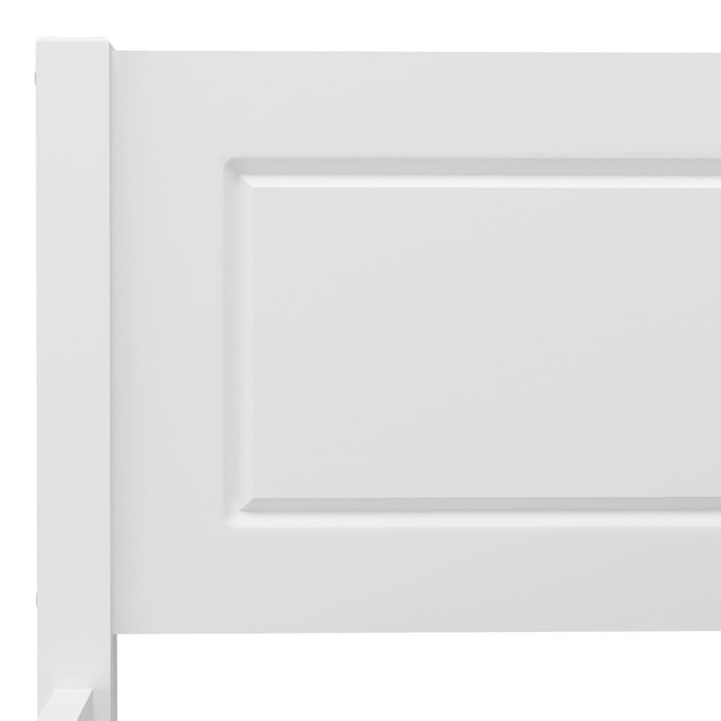 Bed Frame without Mattress Solid Pinewood White 100x200 cm