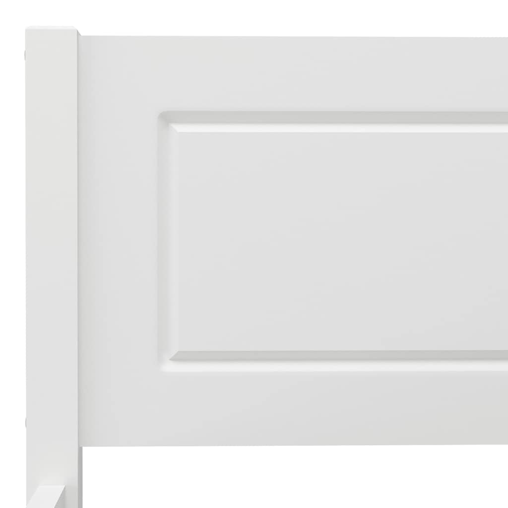 Bed Frame without Mattress Solid Pinewood White 140x200 cm
