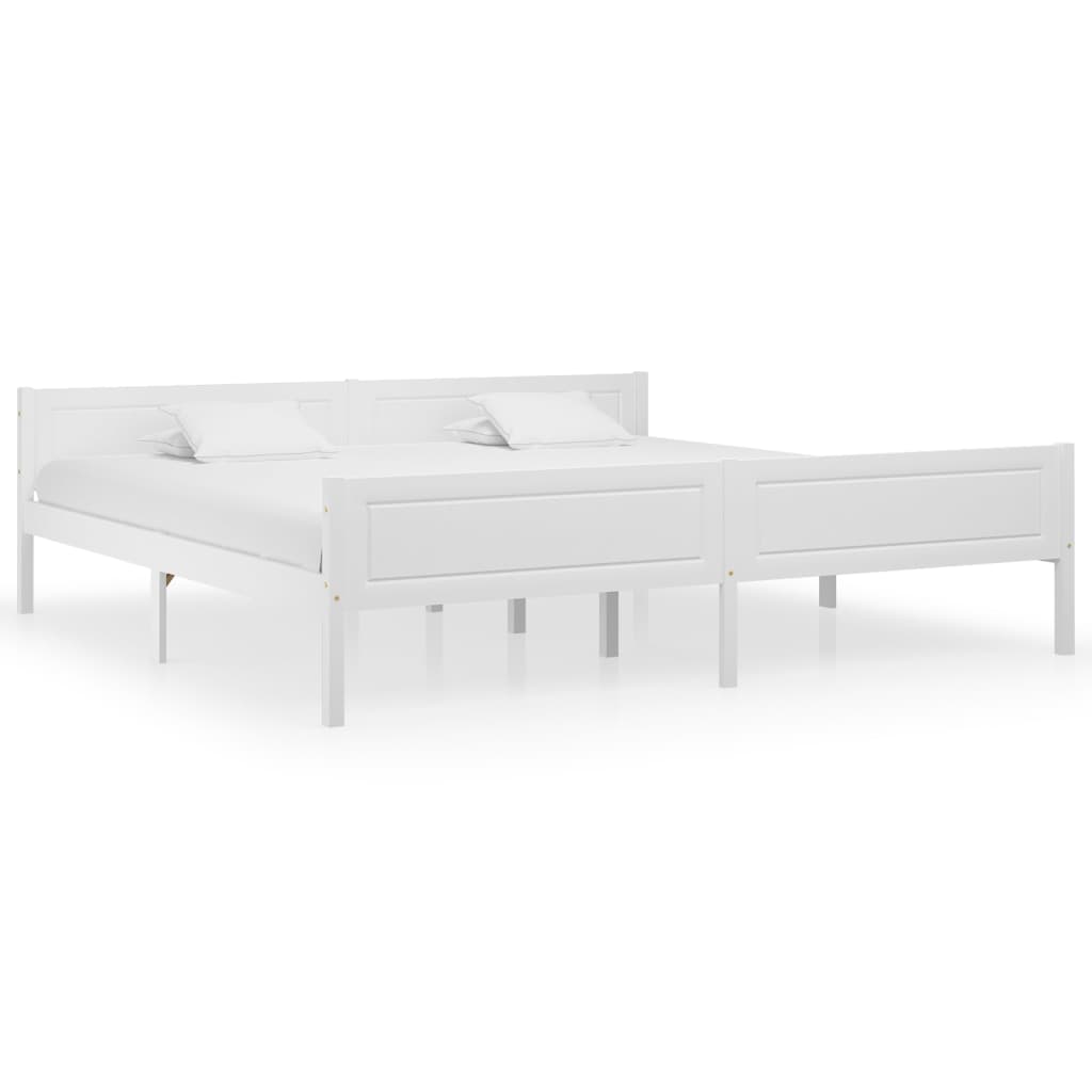 Modern Wooden Emperor Size 2m Bed Frame Base With Headboard Solid Pinewood Wood