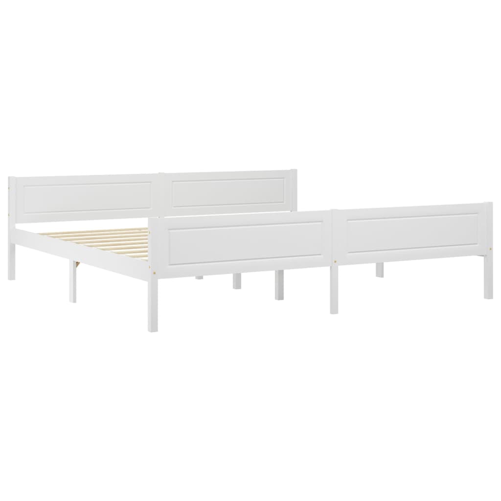 Modern Wooden Emperor Size 2m Bed Frame Base With Headboard Solid Pinewood Wood