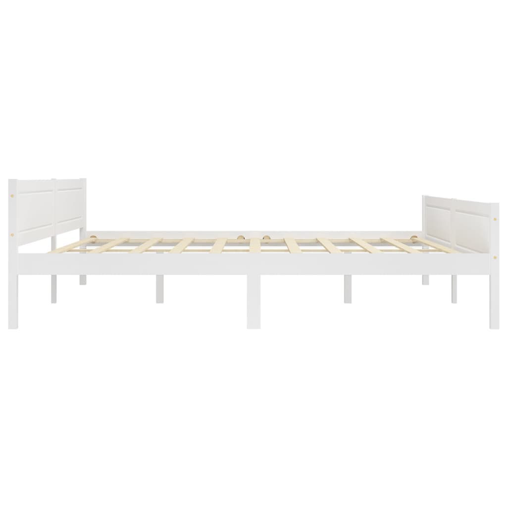 Modern Wooden Emperor Size 2m Bed Frame Base With Headboard Solid Pinewood Wood