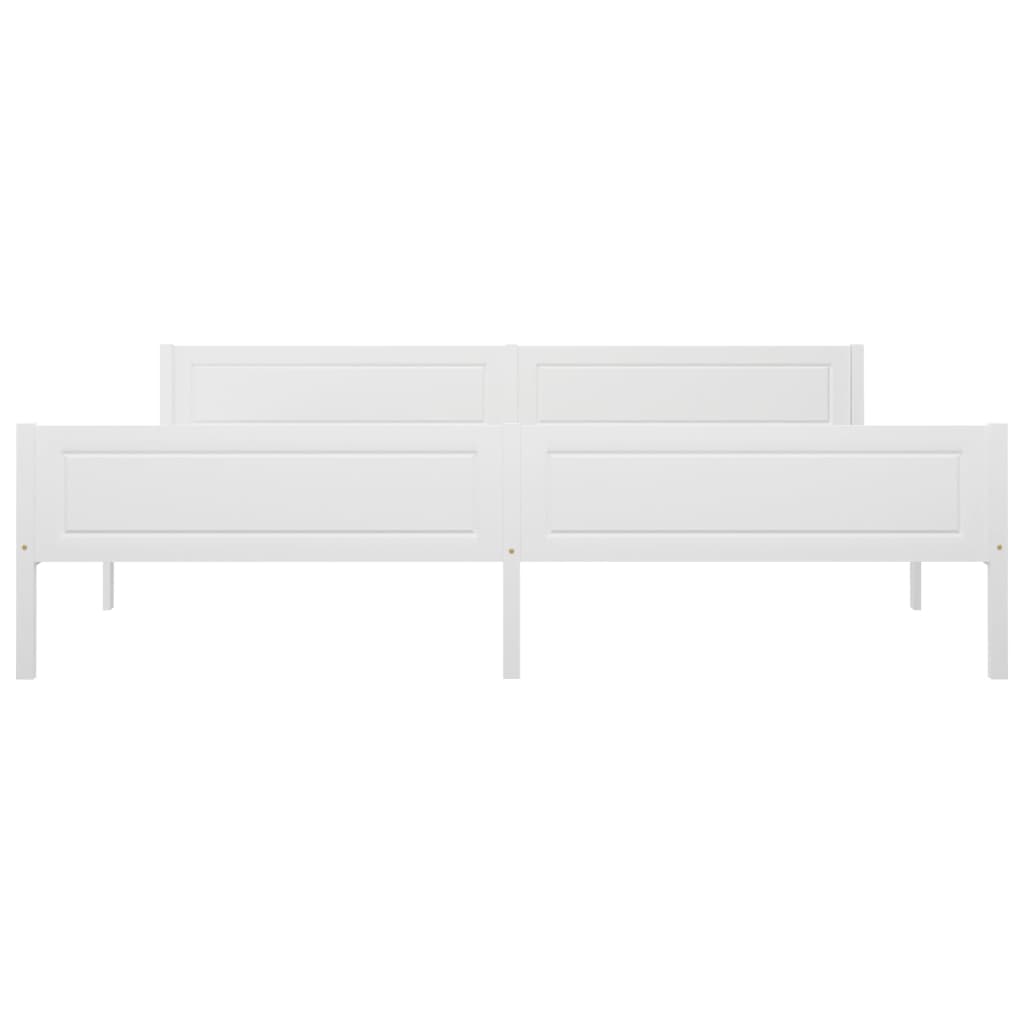 Modern Wooden Emperor Size 2m Bed Frame Base With Headboard Solid Pinewood Wood