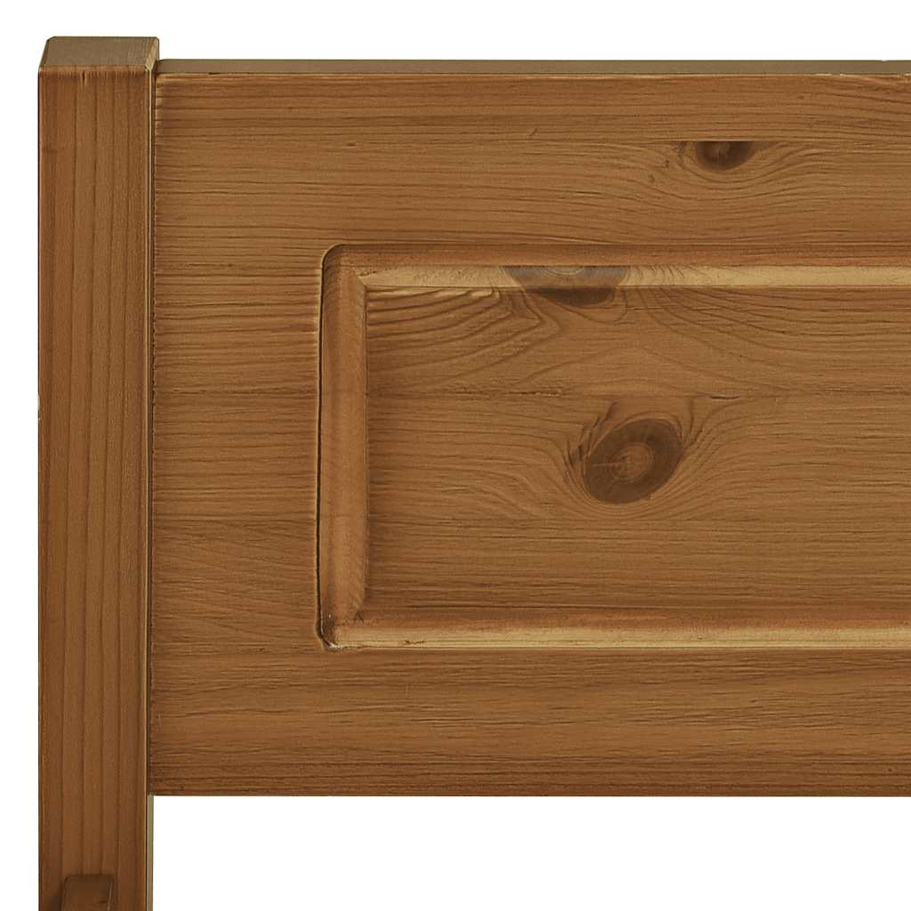 Bed Frame without Mattress Solid Pinewood Honey Brown 160x200 cm