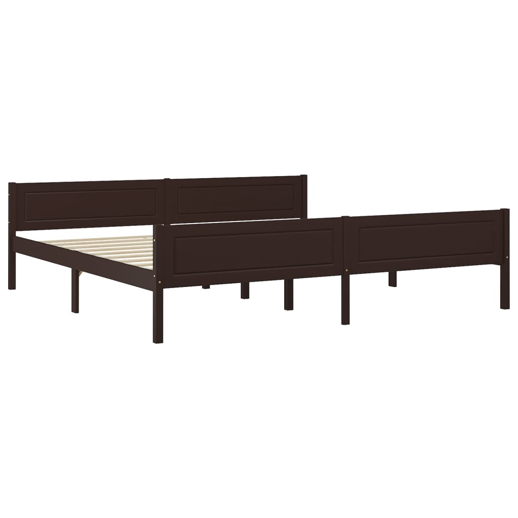 Modern Wooden Emperor Size 2m Bed Frame Base With Headboard Solid Pinewood Wood