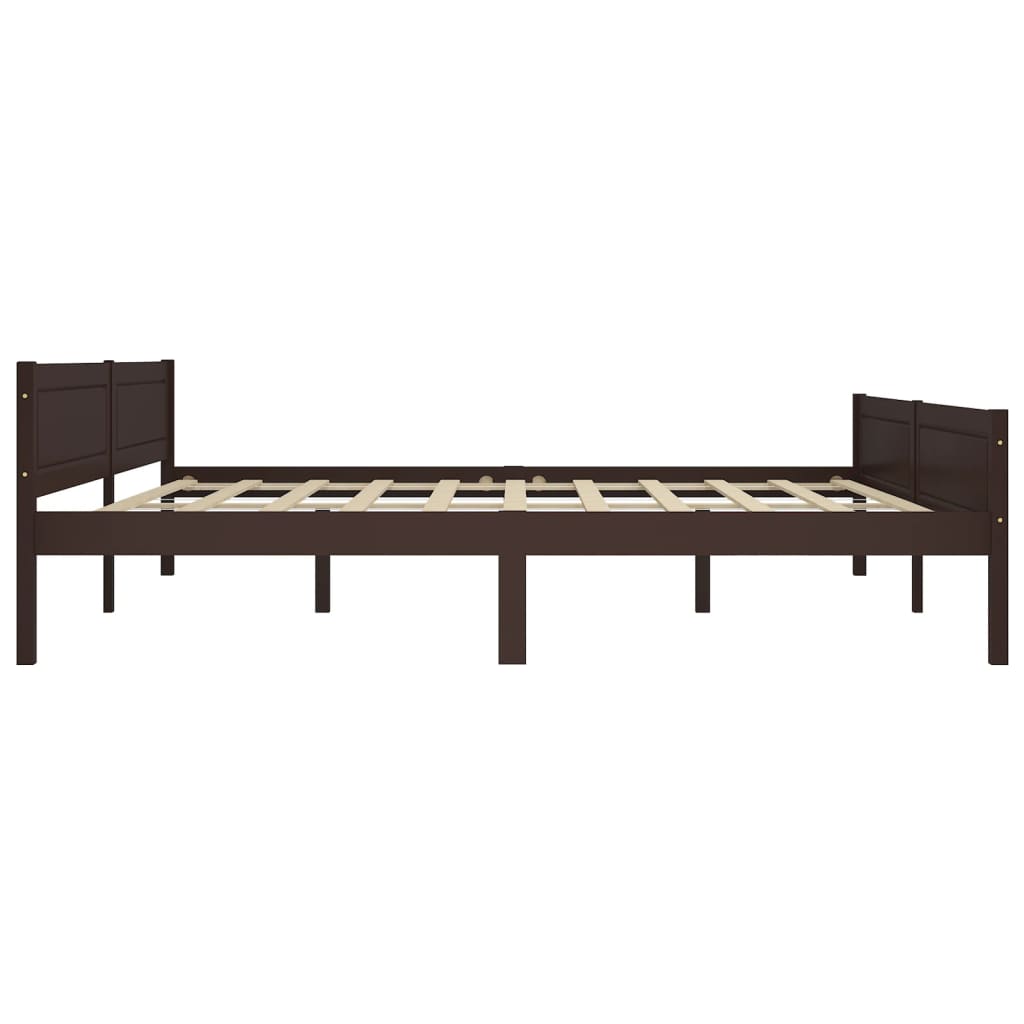 Modern Wooden Emperor Size 2m Bed Frame Base With Headboard Solid Pinewood Wood