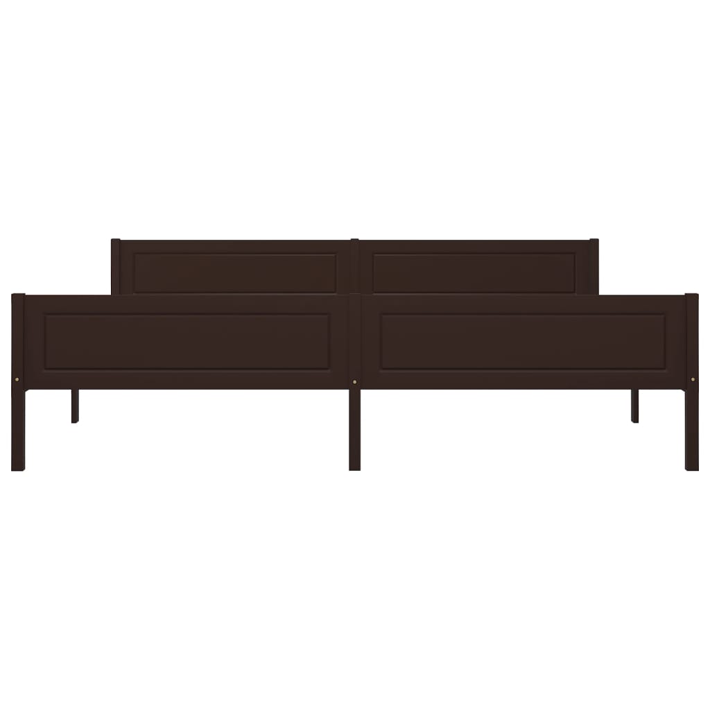 Modern Wooden Emperor Size 2m Bed Frame Base With Headboard Solid Pinewood Wood